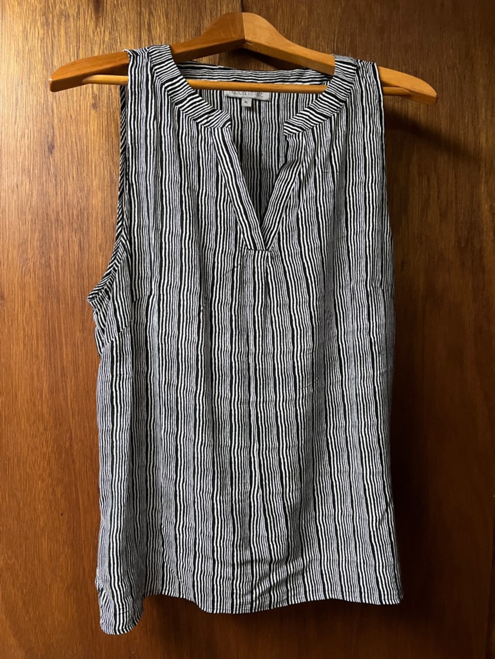 Sleeveless Black & White Striped Top - Casual Women’s Top. Never worn